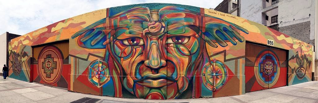 Mural de Katari Tupac en Lima.
