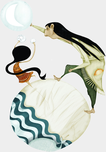"Aborígenes" Ilustración de Gabriela Varela