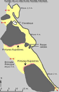 Plano de la Gruta de Piedra Pintada
